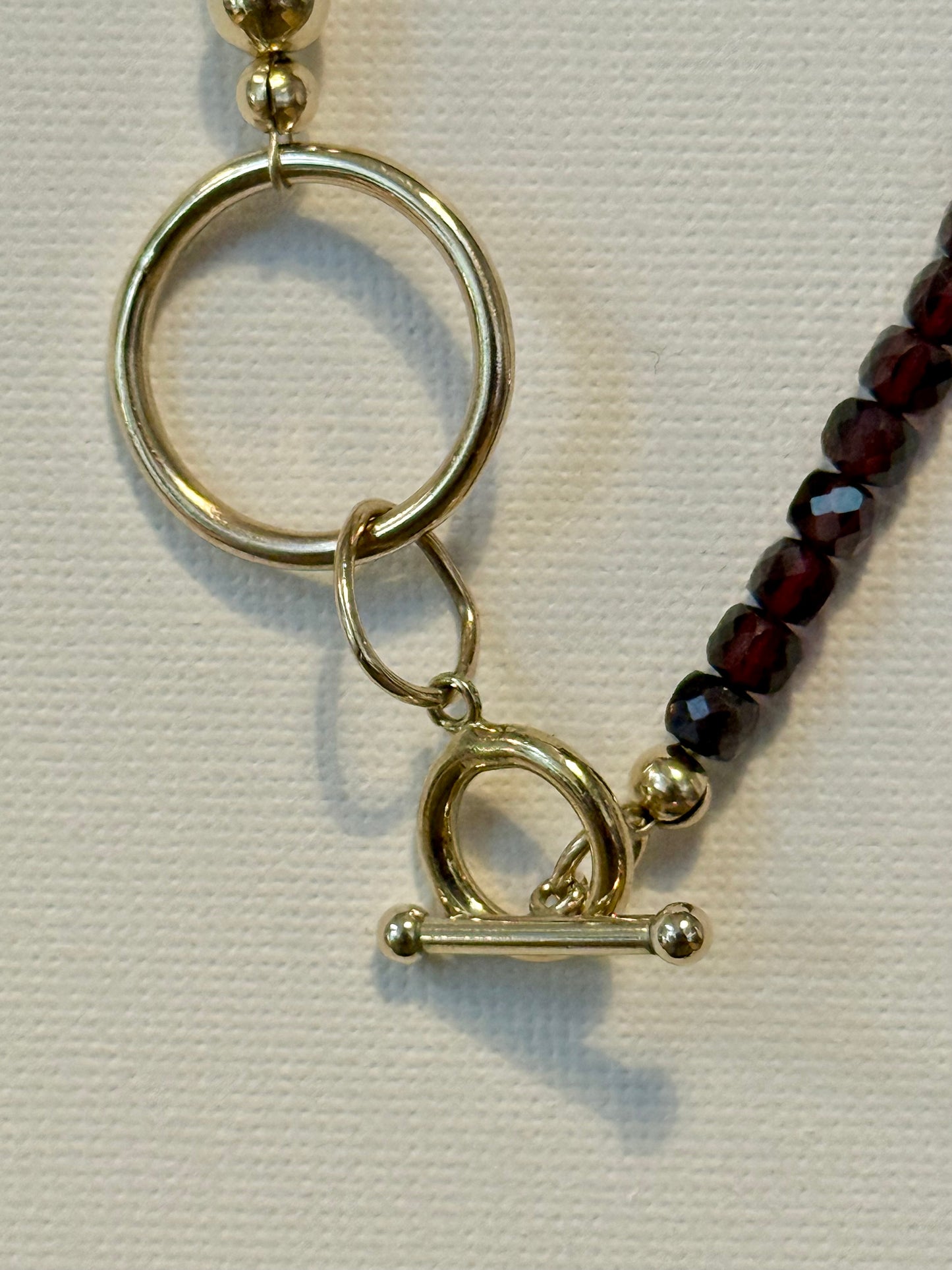 Garnet Necklace with Gold
