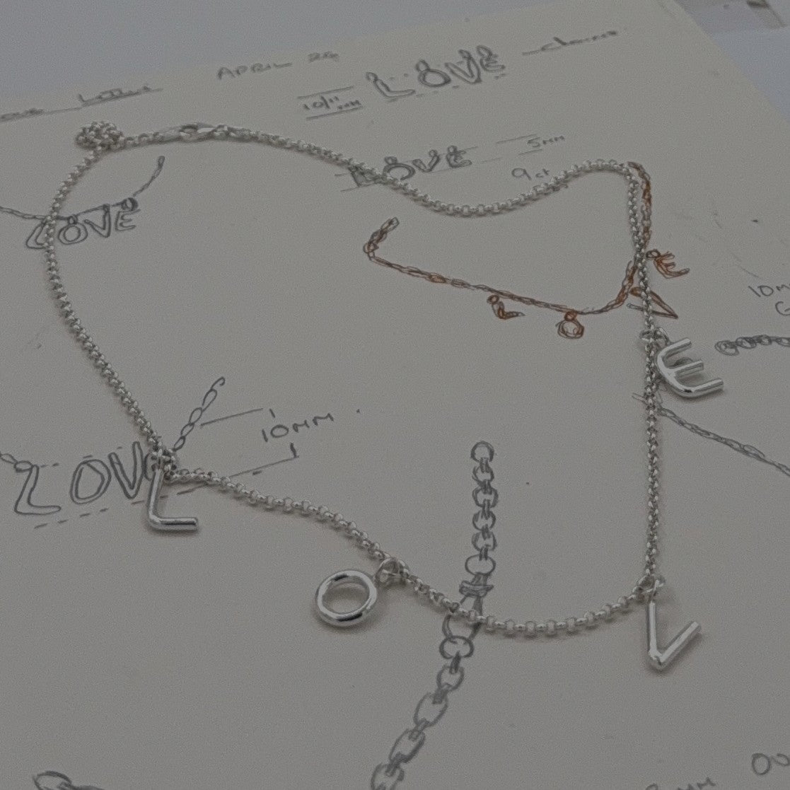 Love Letters Charm Necklace