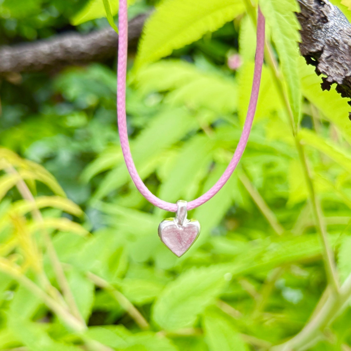 We Free Women Silver Heart Cord Bracelet