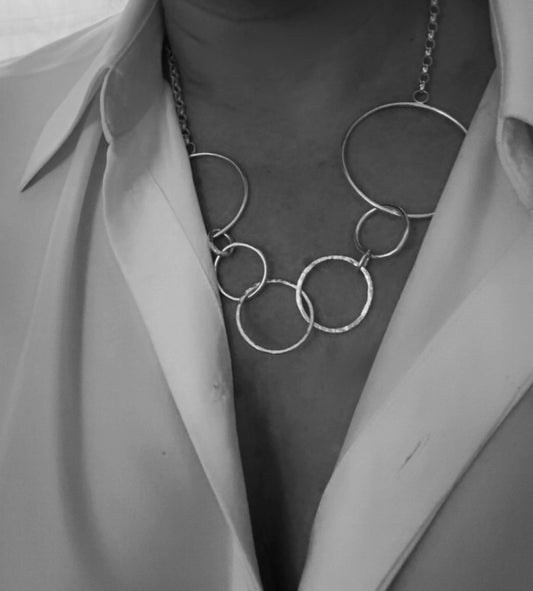 Silver Hoop Necklace