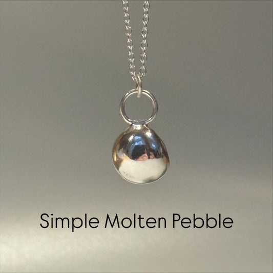 Silver Molten Pebble