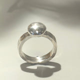 Silver Molten Pebble Ring