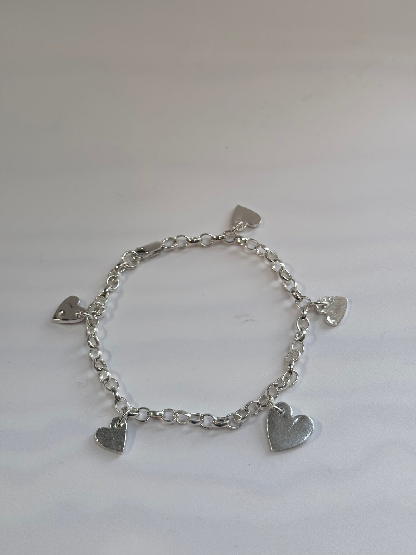 Silver Heart Charm Bracelet