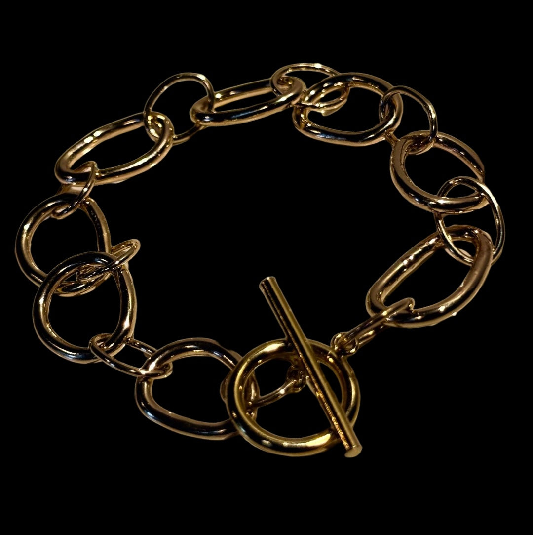 Gold Filled Chain and T Bar Bracelet