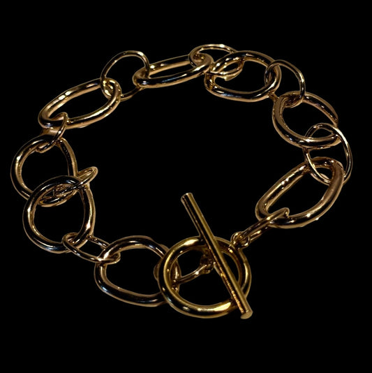 Gold Filled Chain and T Bar Bracelet