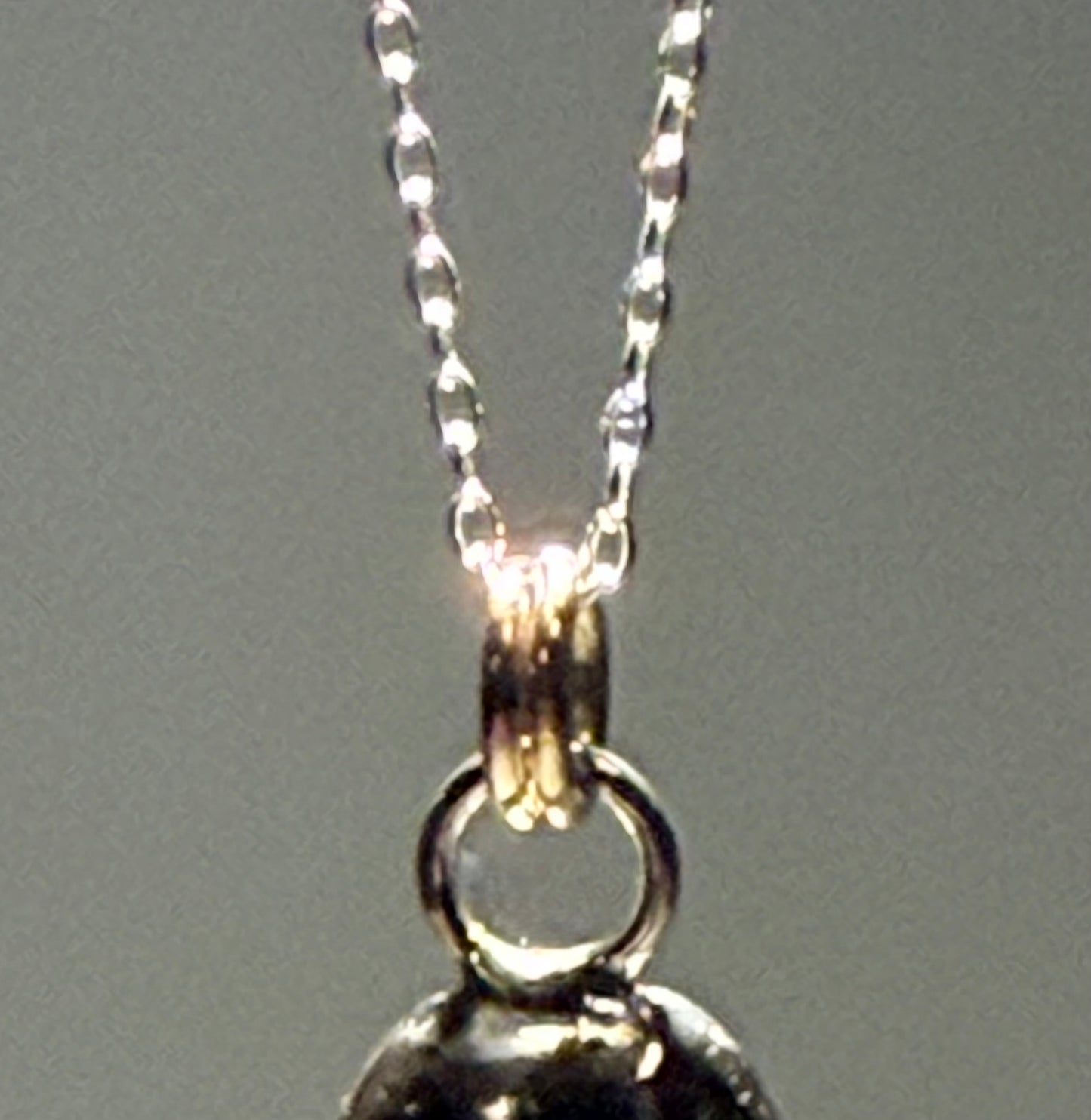 Silver Molten Pebble with Gold