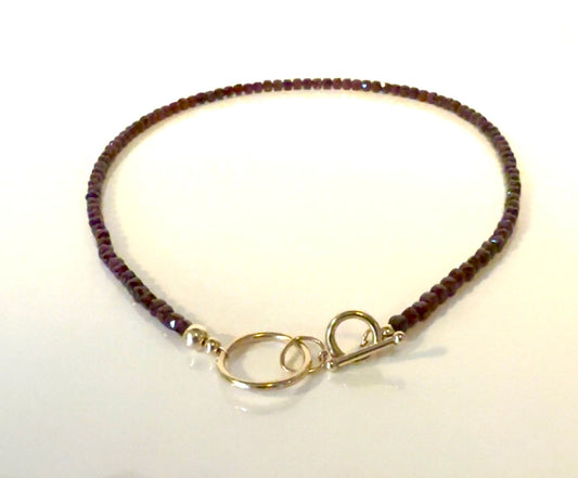 Garnet Necklace with Gold