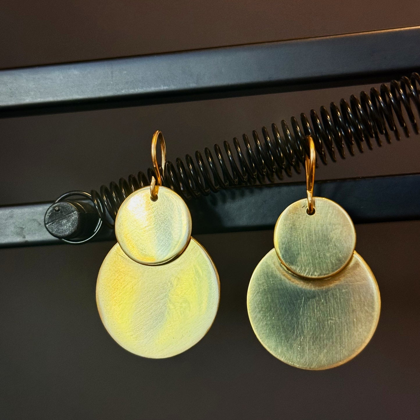 Brass drop earrings