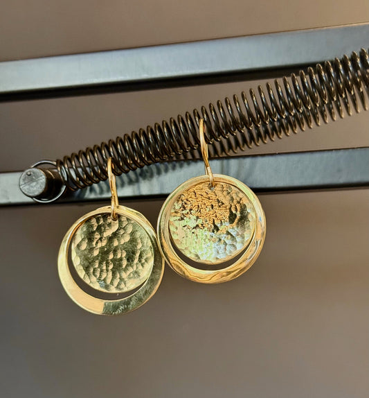 Brass drop earrings
