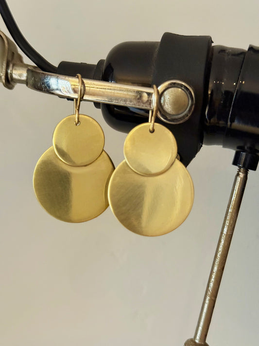 Brass drop earrings