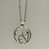 Silver and Gold LOVE Necklace