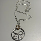 Silver and Gold LOVE Necklace