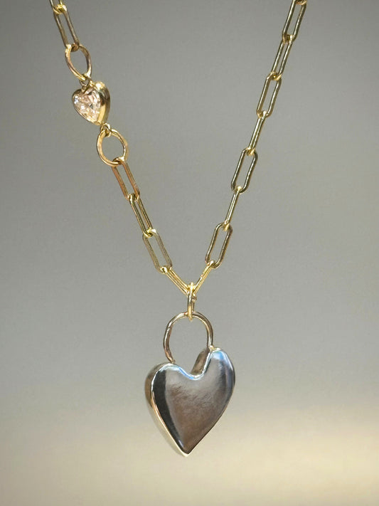 Solid Silver Heart Necklace