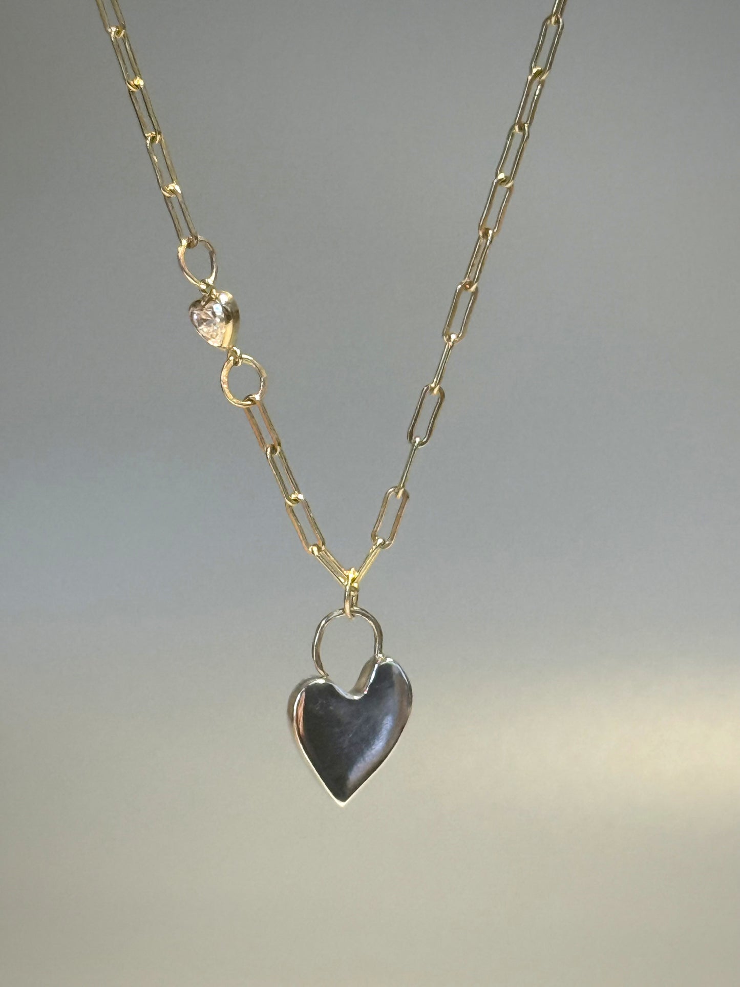 Solid Silver Heart Necklace