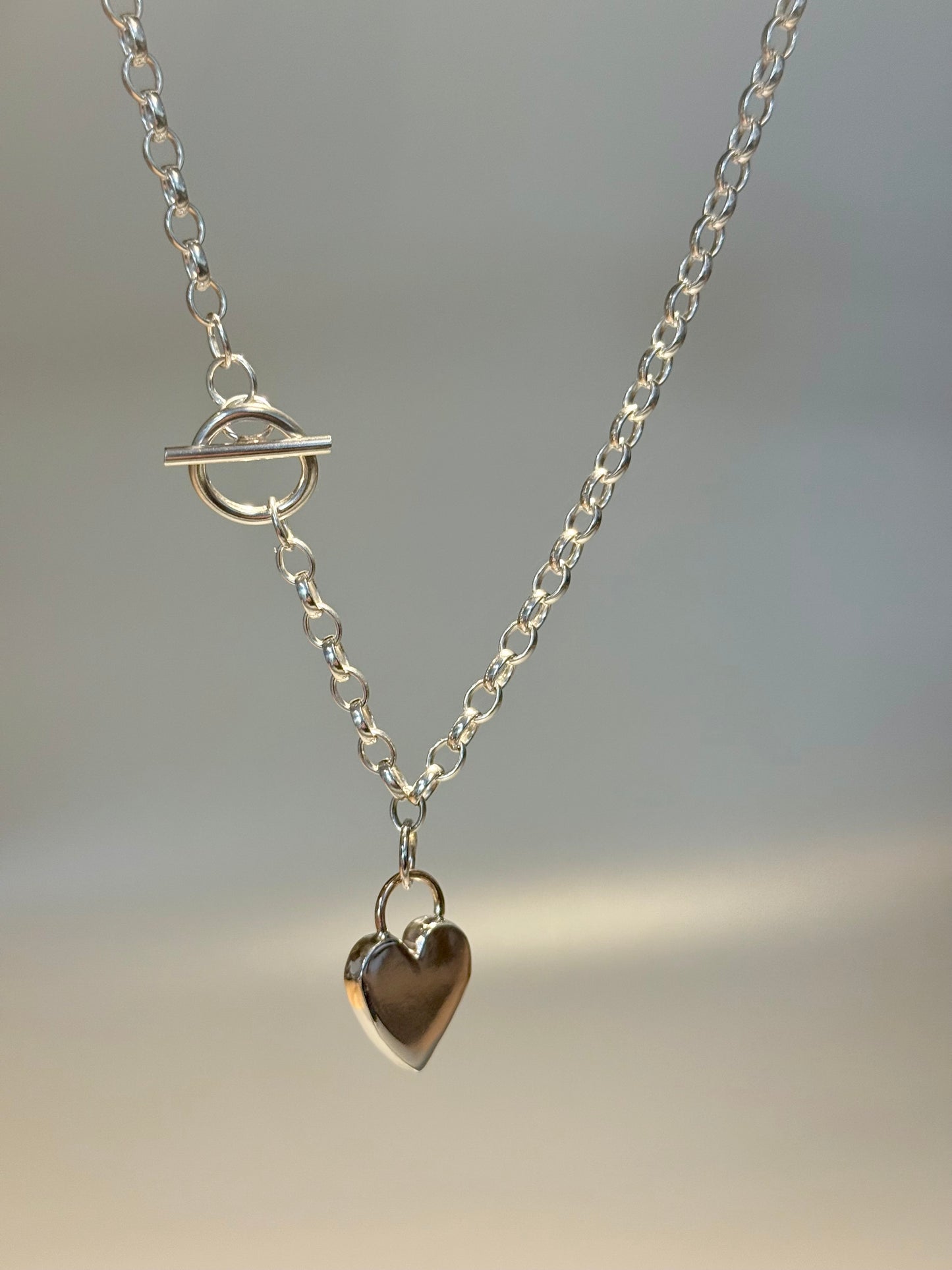 Silver and Gold Heart Necklace