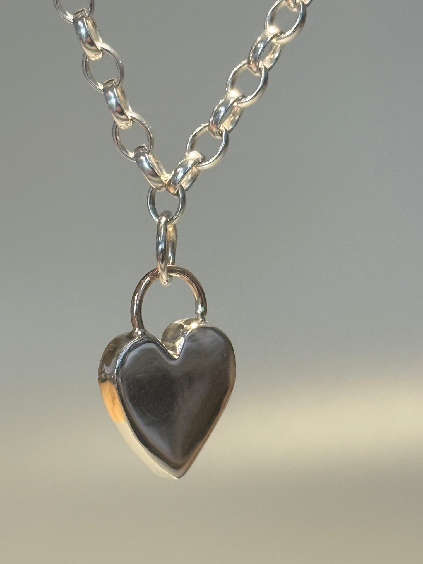 Silver and Gold Heart Necklace