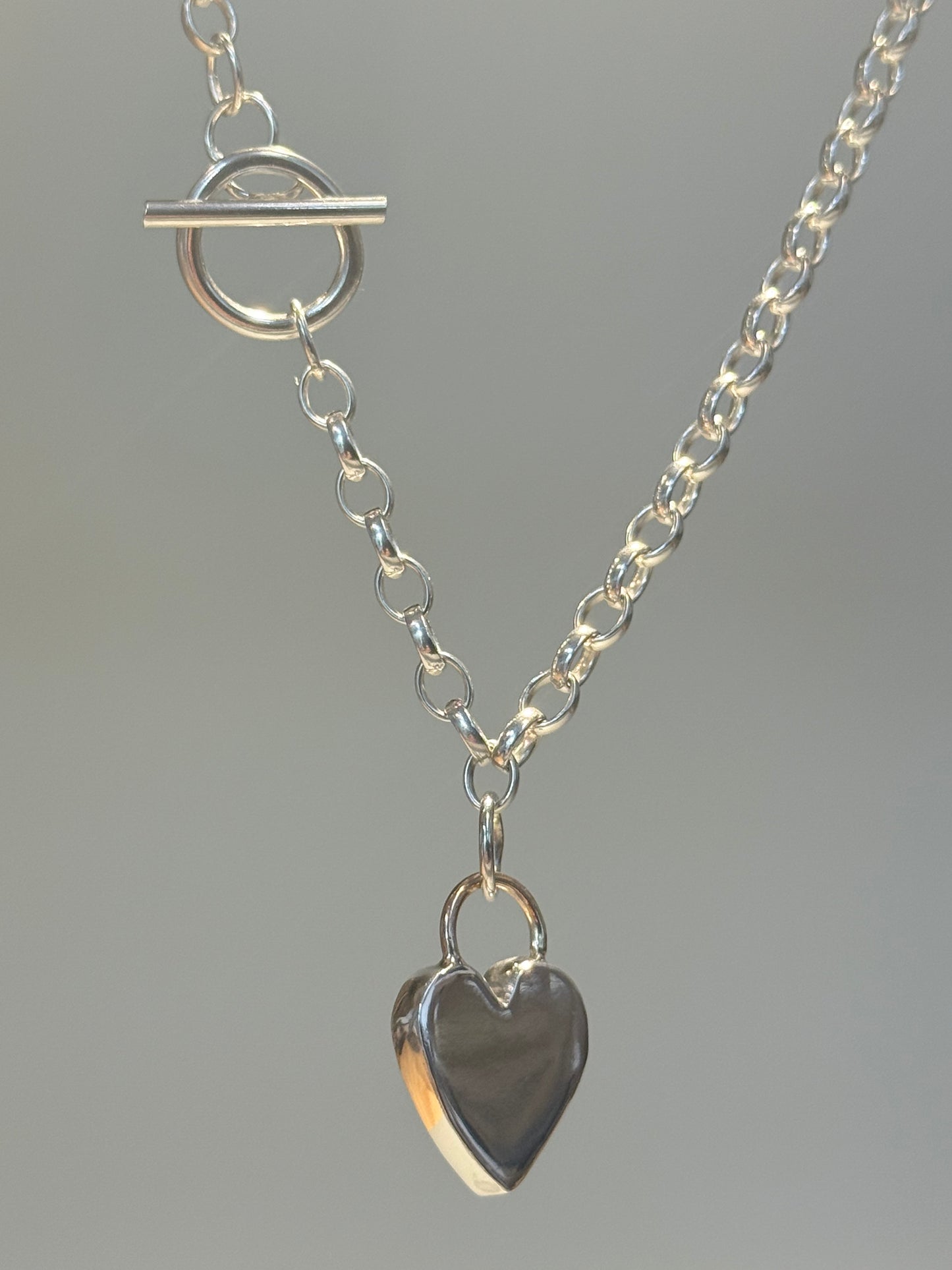 Silver and Gold Heart Necklace