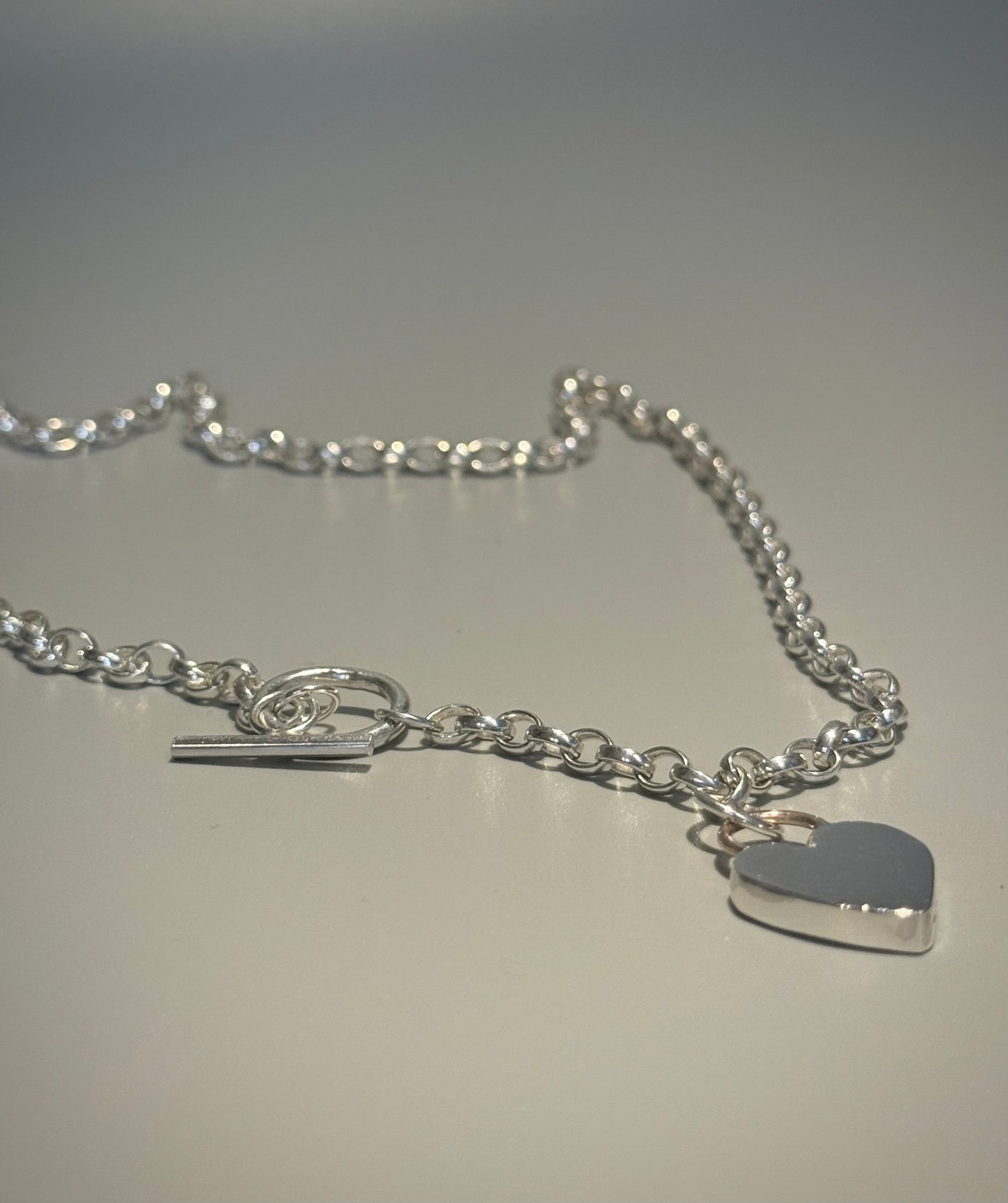 Silver and Gold Heart Necklace