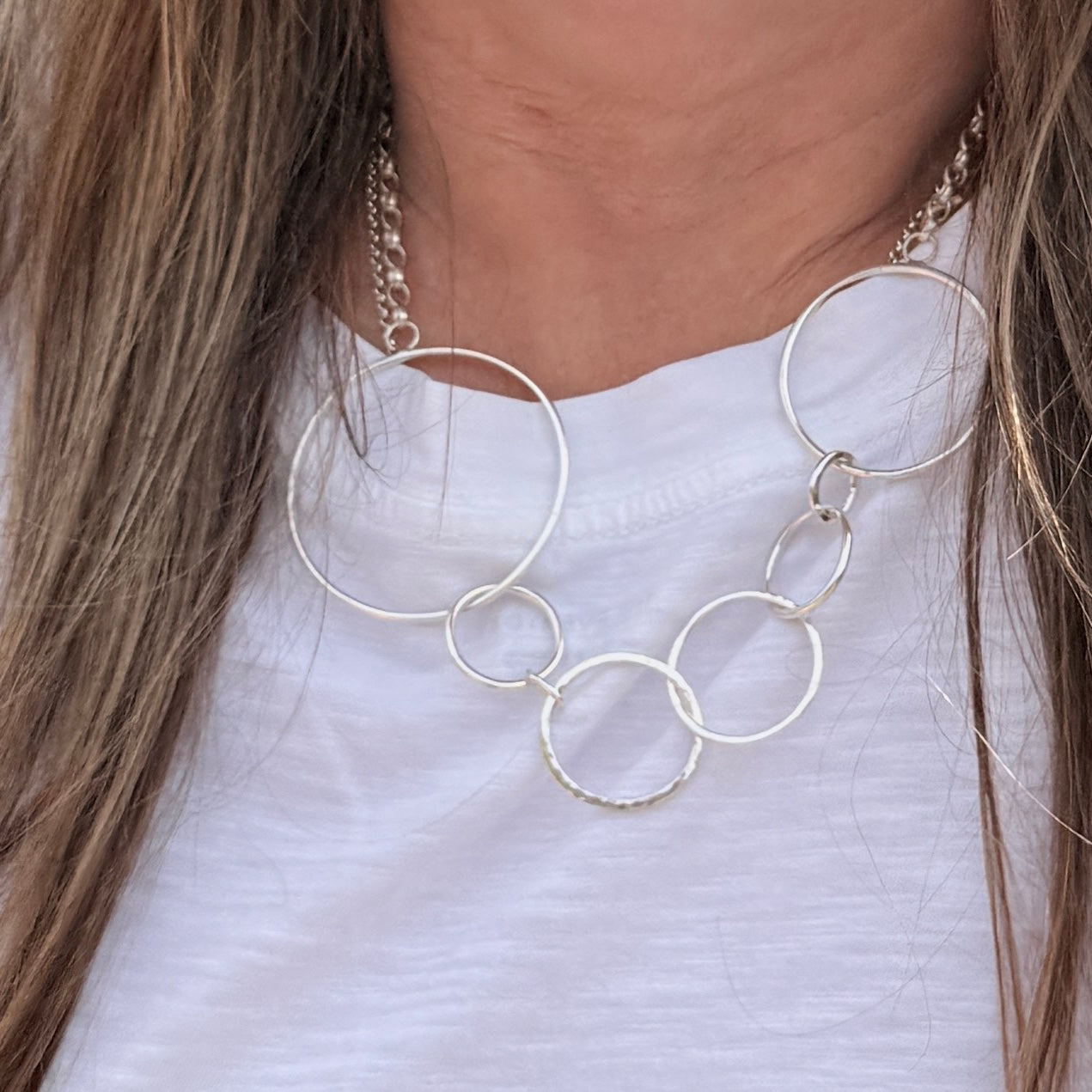 Silver Hoop Necklace