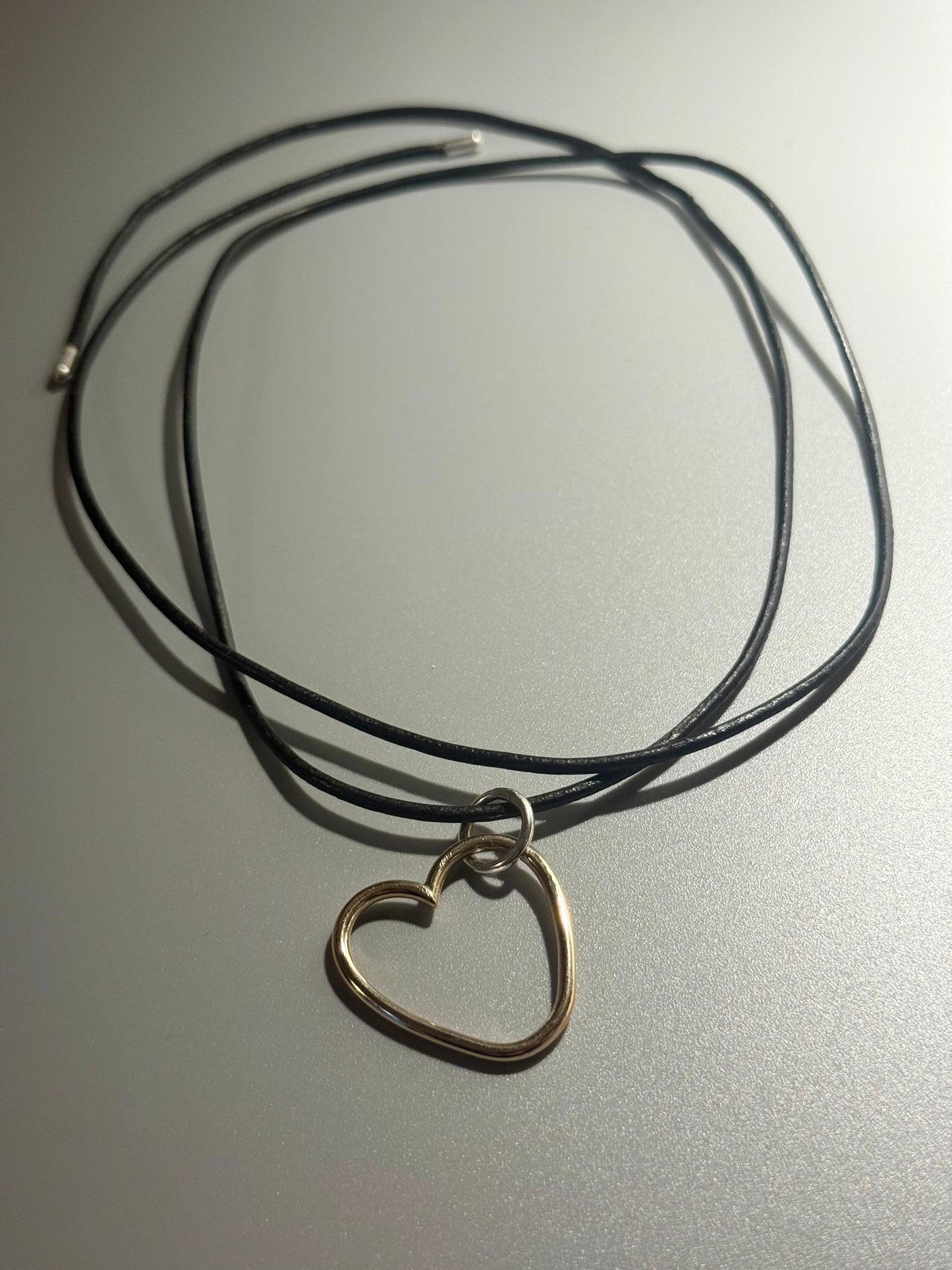 Silver Love and Gold Heart Necklace