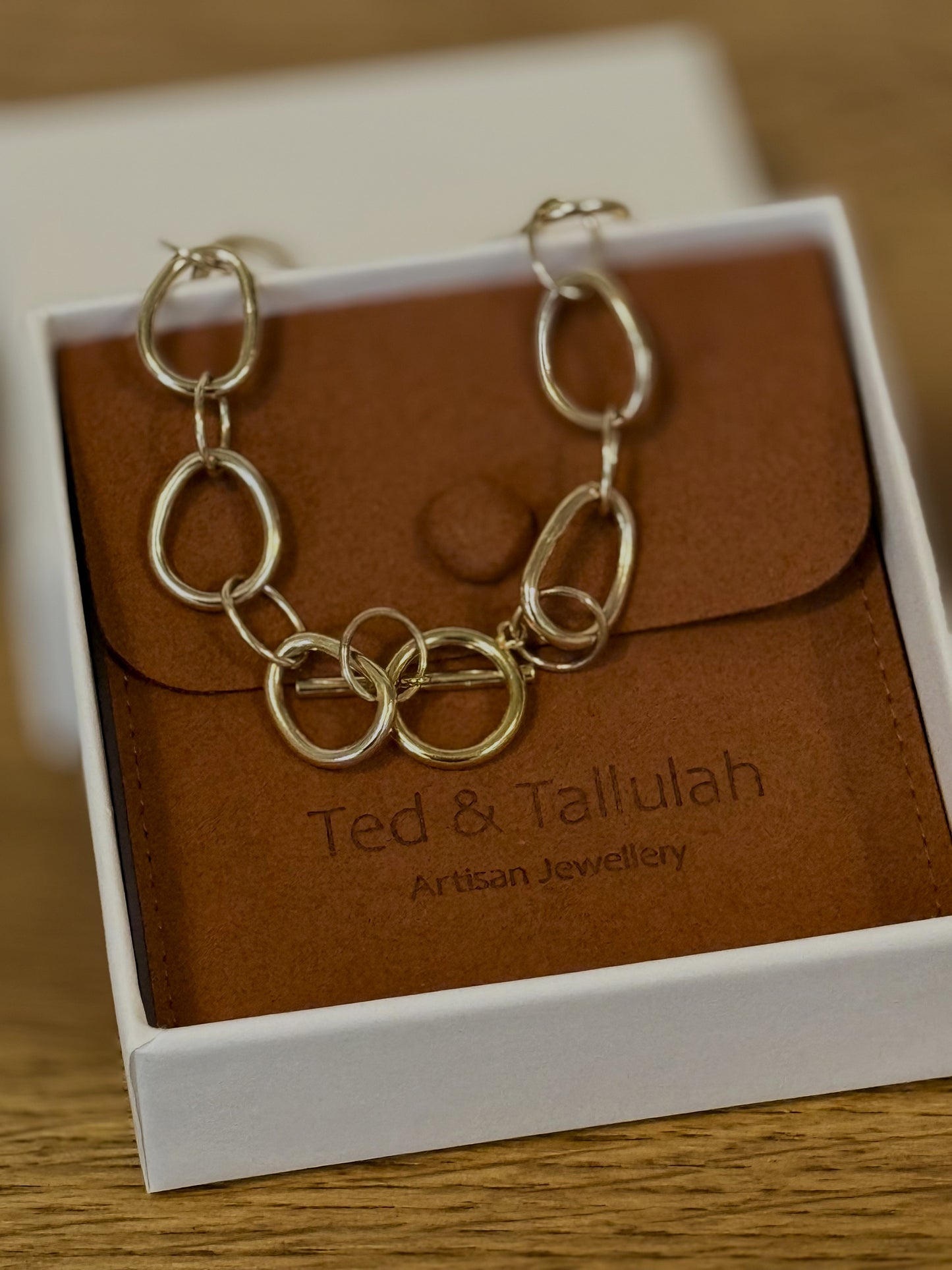 Gold Filled Chain and T Bar Bracelet