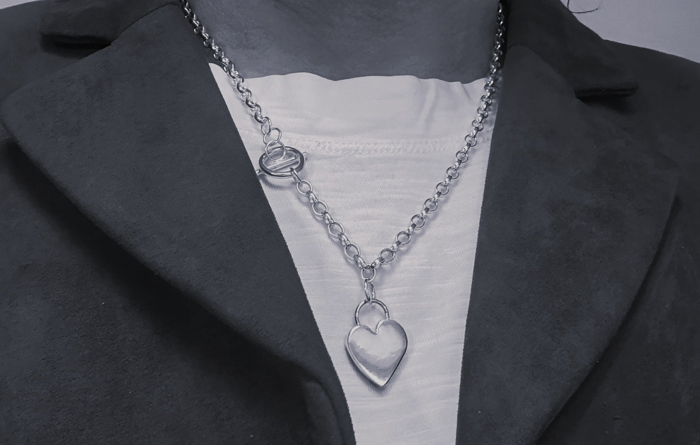 Silver and Gold Heart Necklace