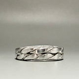 Men's Solid Silver Braided Ring