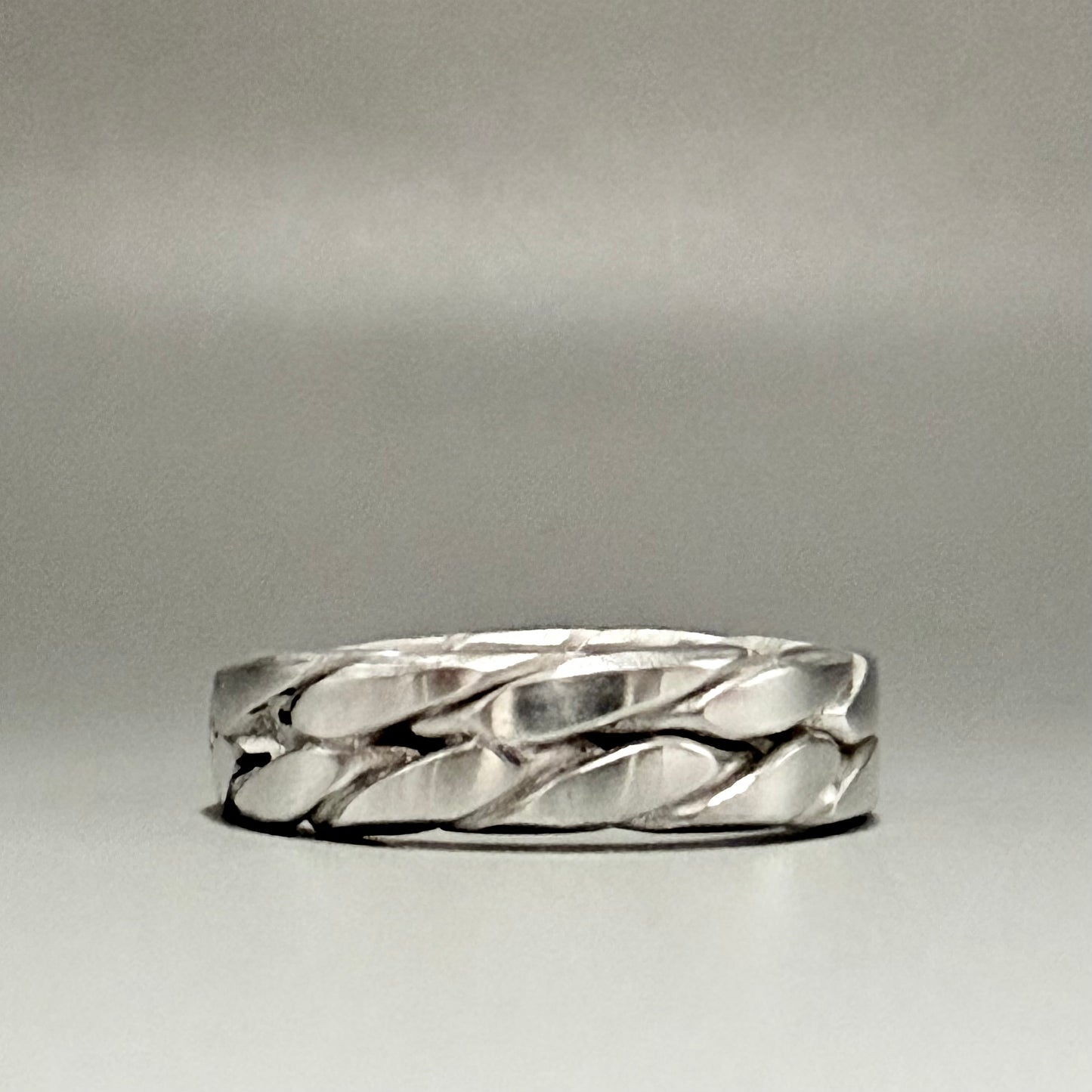 Men's Solid Silver Braided Ring