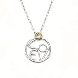 Silver and Gold LOVE Necklace