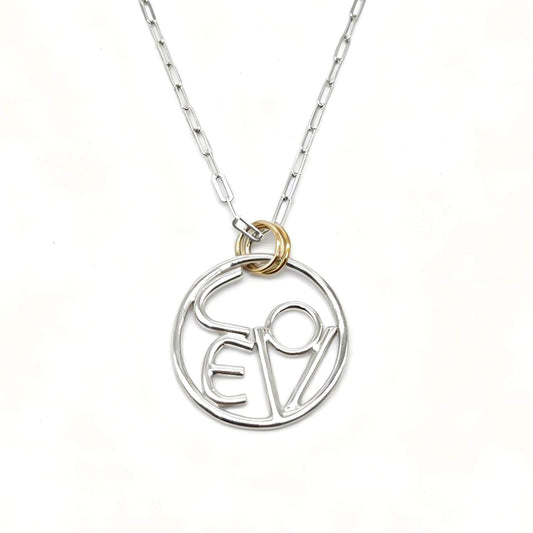 Silver and Gold LOVE Necklace