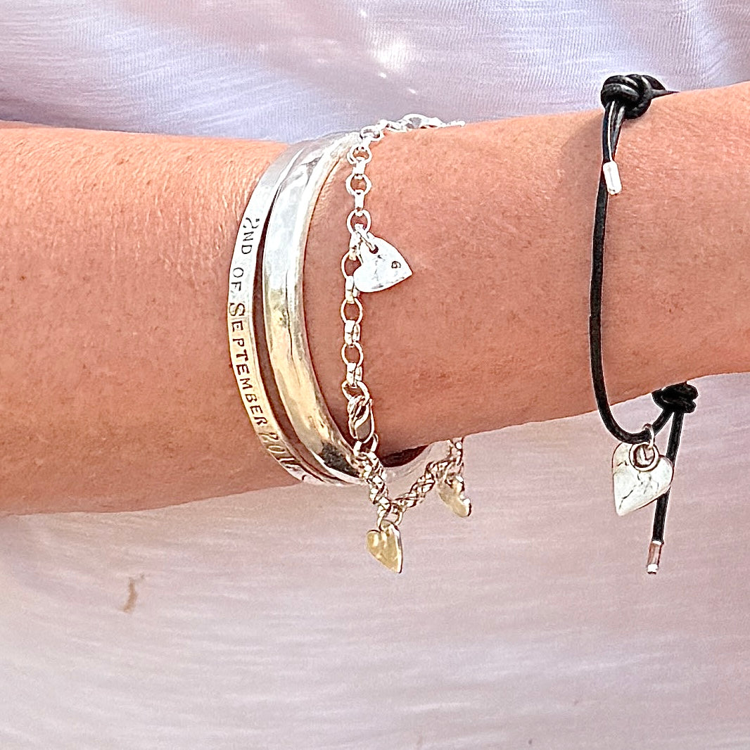 Silver Heart Charm Bracelet
