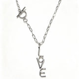 Sterling Silver Love Necklace and T-Bar