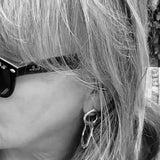 Solid Silver Molten Drop Earrings