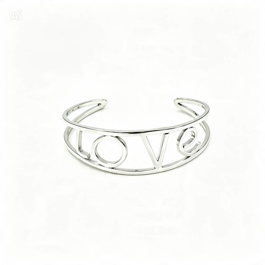 Slim Silver Cuff Bangle