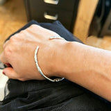 Silver Molten Cuff Style Bangle
