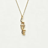 9ct Gold LOVE charm on a Gold Chain