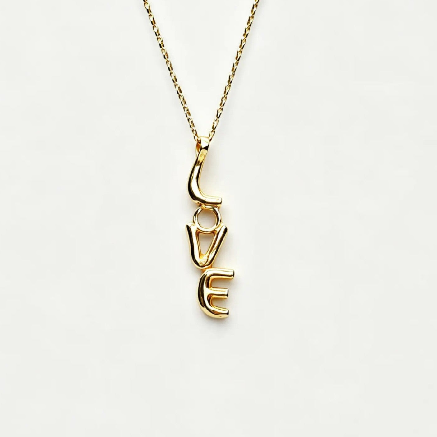 9ct Gold LOVE charm on a Gold Chain