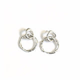 Solid Silver Molten Drop Earrings
