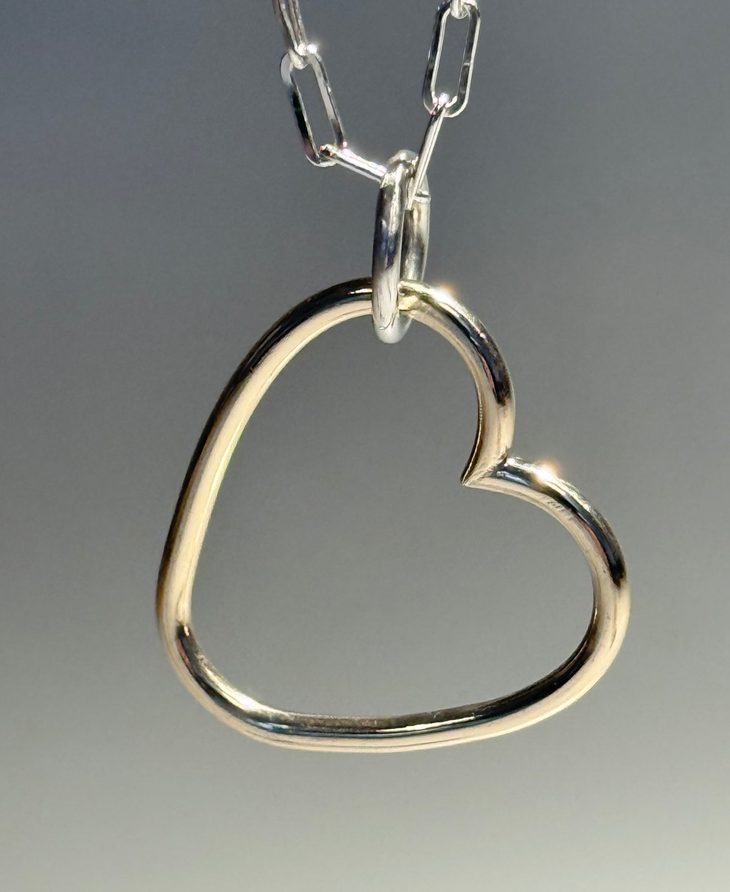 Silver Love and Gold Heart Necklace