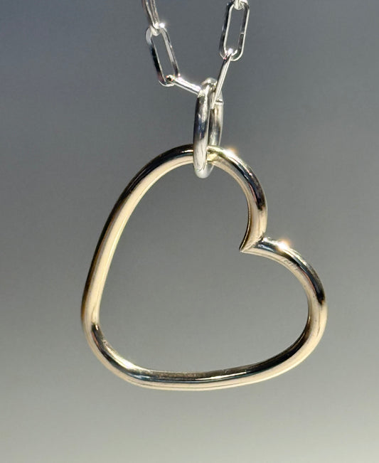 Silver Love and Gold Heart Necklace