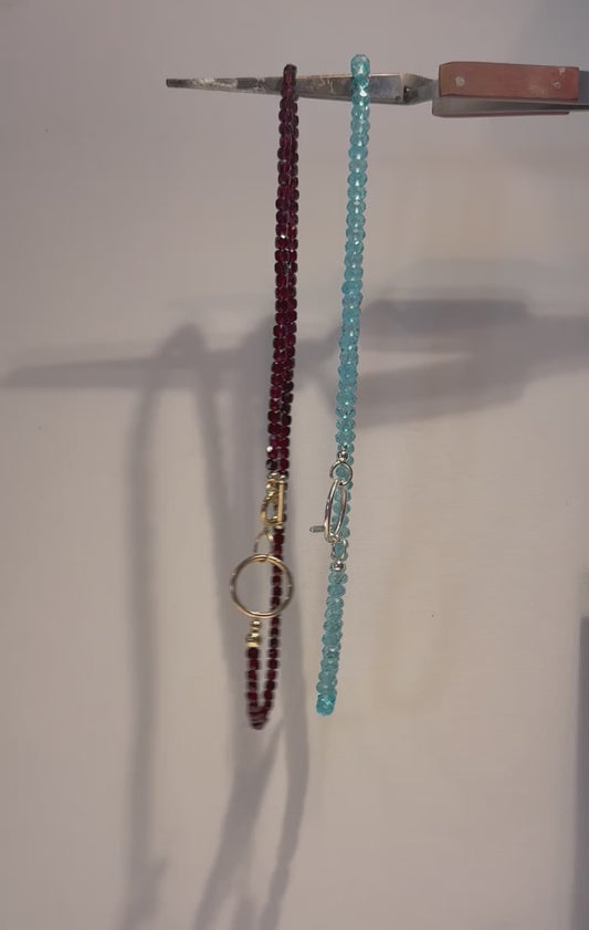 Garnet Necklace with Gold