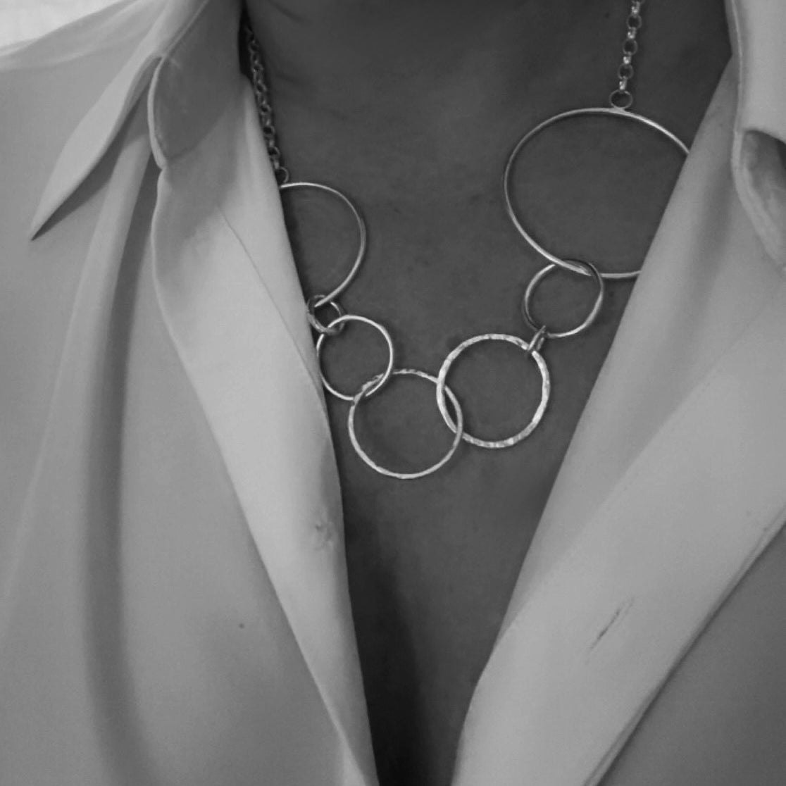 Silver Hoop Necklace