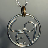 Silver and Gold LOVE Necklace