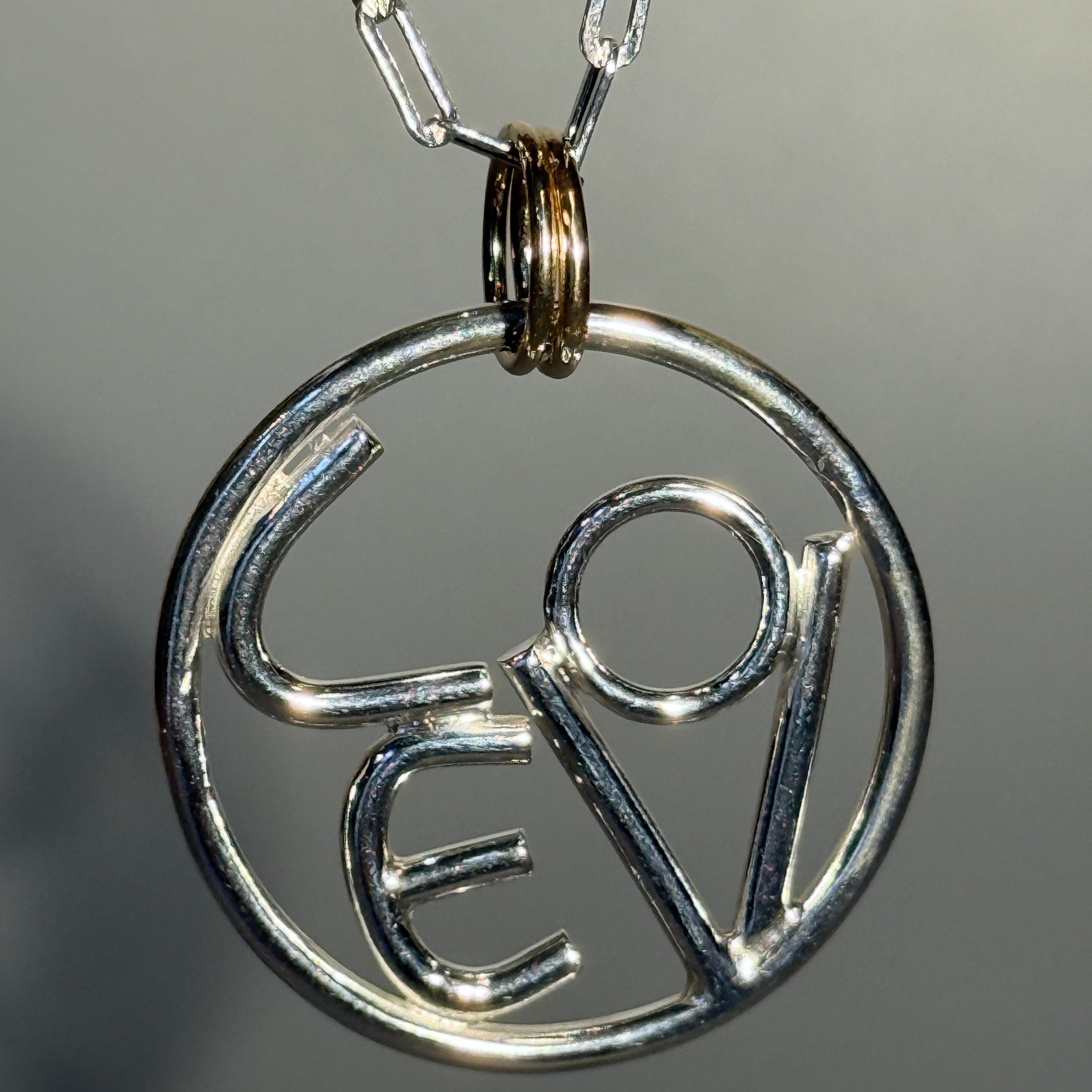 Silver and Gold LOVE Necklace