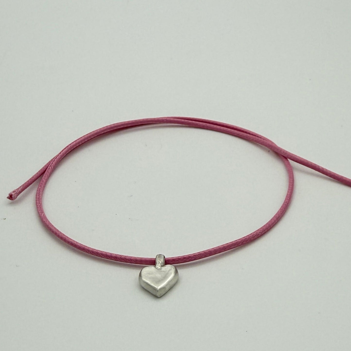 We Free Women Silver Heart Cord Bracelet