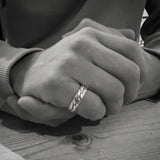 Men's Solid Silver Braided Ring